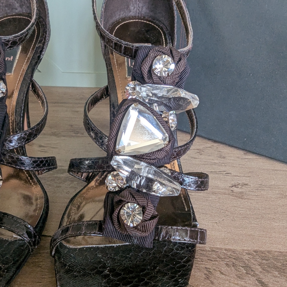 Glint Black Strappy Women's Heels